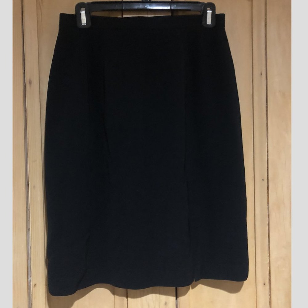 Black Pencil Skirt with Slit